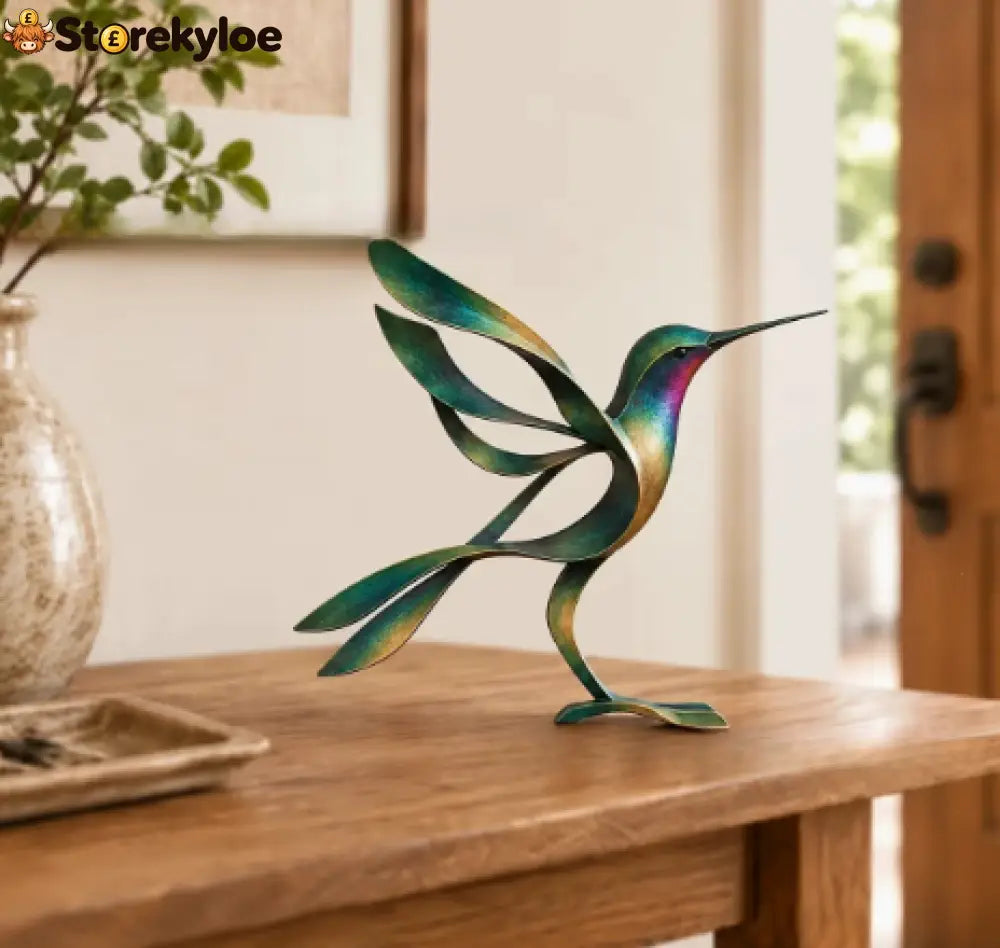 🕊️ Elegant Metal Bird Sculpture: A Little Piece of Nature for Your Favourite Corner - Hummingbird