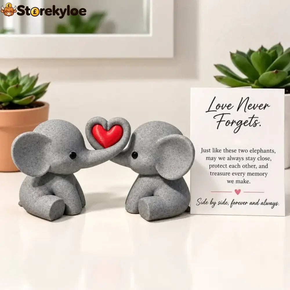🐘 Elephant Couple Heart Decor – A Sweet Symbol Of Love & Togetherness - Buy 1