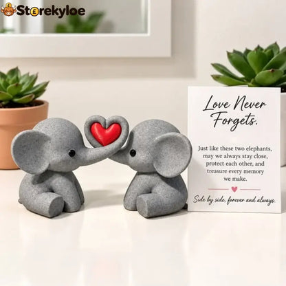 🐘 Elephant Couple Heart Decor – A Sweet Symbol Of Love & Togetherness - Buy 1