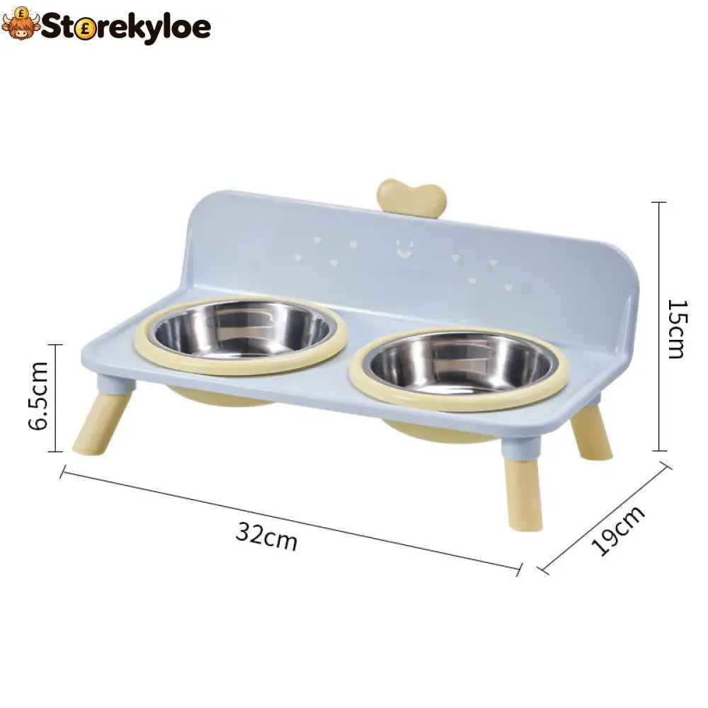 ⏰ Elevated Detachable Pet Double Bowls – Convenient & Pet-Friendly 🐾🥣 - Blue - Hot sale