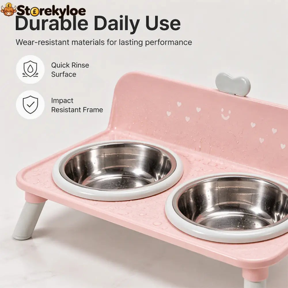 ⏰ Elevated Detachable Pet Double Bowls – Convenient & Pet-Friendly 🐾🥣 - Hot sale