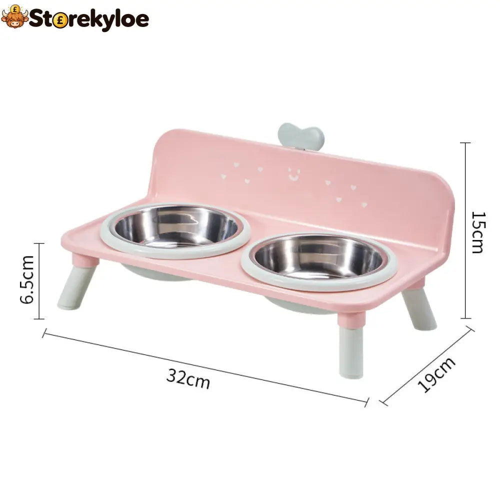 ⏰ Elevated Detachable Pet Double Bowls – Convenient & Pet-Friendly 🐾🥣 - Pink - Hot sale