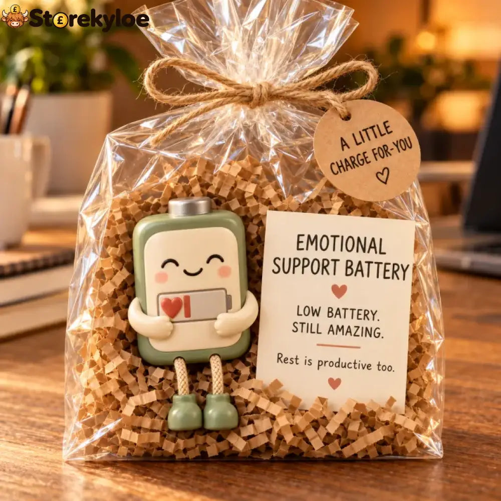 🔥emotional Support Desk Companions🎁funny Coworker Gift With Encouraging Message Card - 🔋 Battery