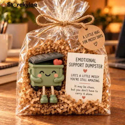 🔥emotional Support Desk Companions🎁funny Coworker Gift With Encouraging Message Card - 🗑️ Dumpster