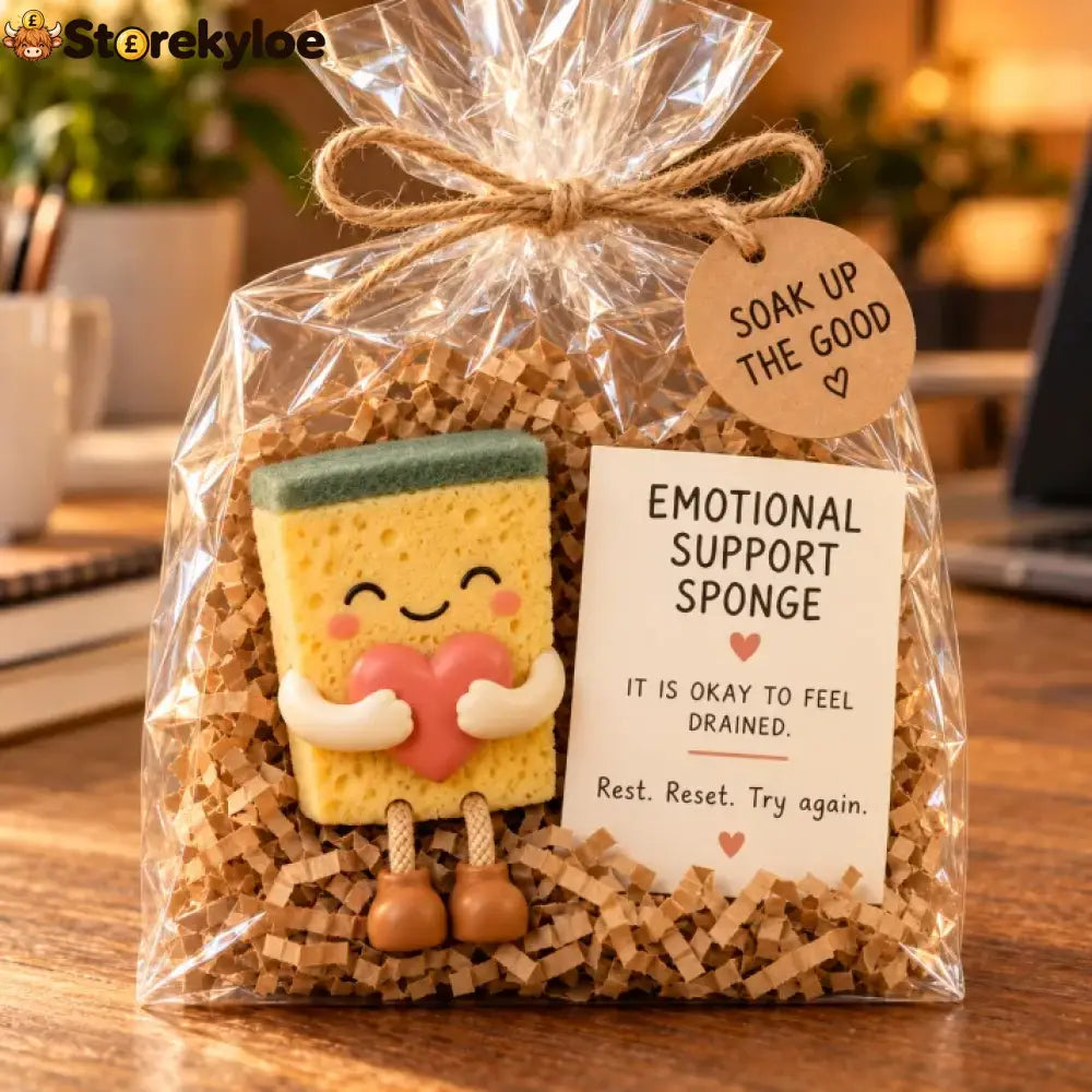 🔥emotional Support Desk Companions🎁funny Coworker Gift With Encouraging Message Card - 🧽 Sponge