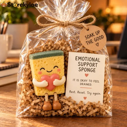 🔥emotional Support Desk Companions🎁funny Coworker Gift With Encouraging Message Card - 🧽 Sponge
