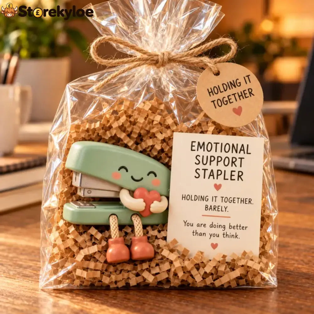 🔥emotional Support Desk Companions🎁funny Coworker Gift With Encouraging Message Card - 📎 Stapler