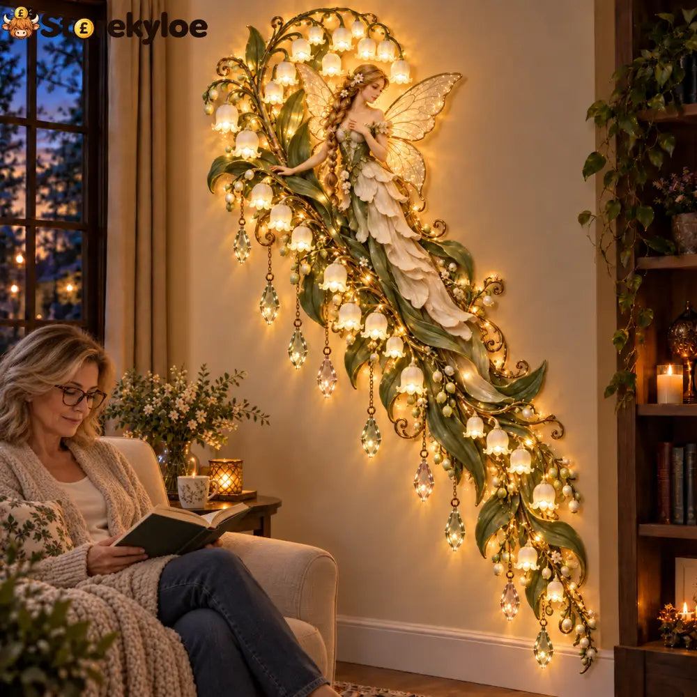 🌹🧚‍♀️Enchanted Flower Fairy Wall Light✨Cascading Floral Decor