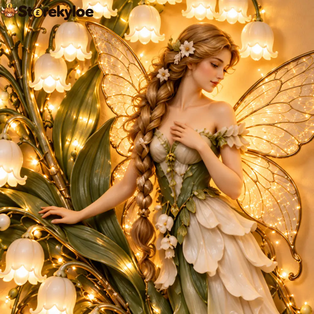🌹🧚‍♀️Enchanted Flower Fairy Wall Light✨Cascading Floral Decor