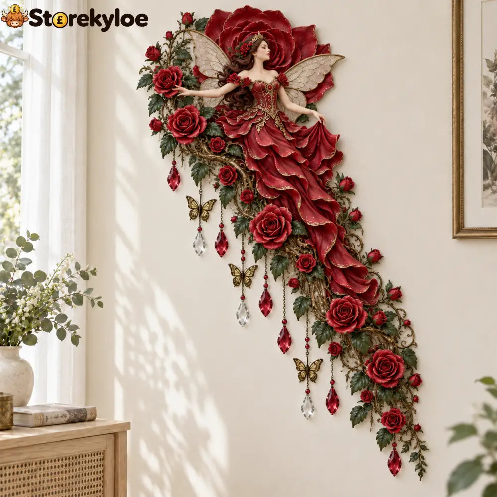 🌹🧚‍♀️Enchanted Flower Fairy Wall Light✨Cascading Floral Decor