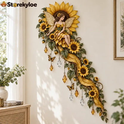 🌹🧚‍♀️Enchanted Flower Fairy Wall Light✨Cascading Floral Decor