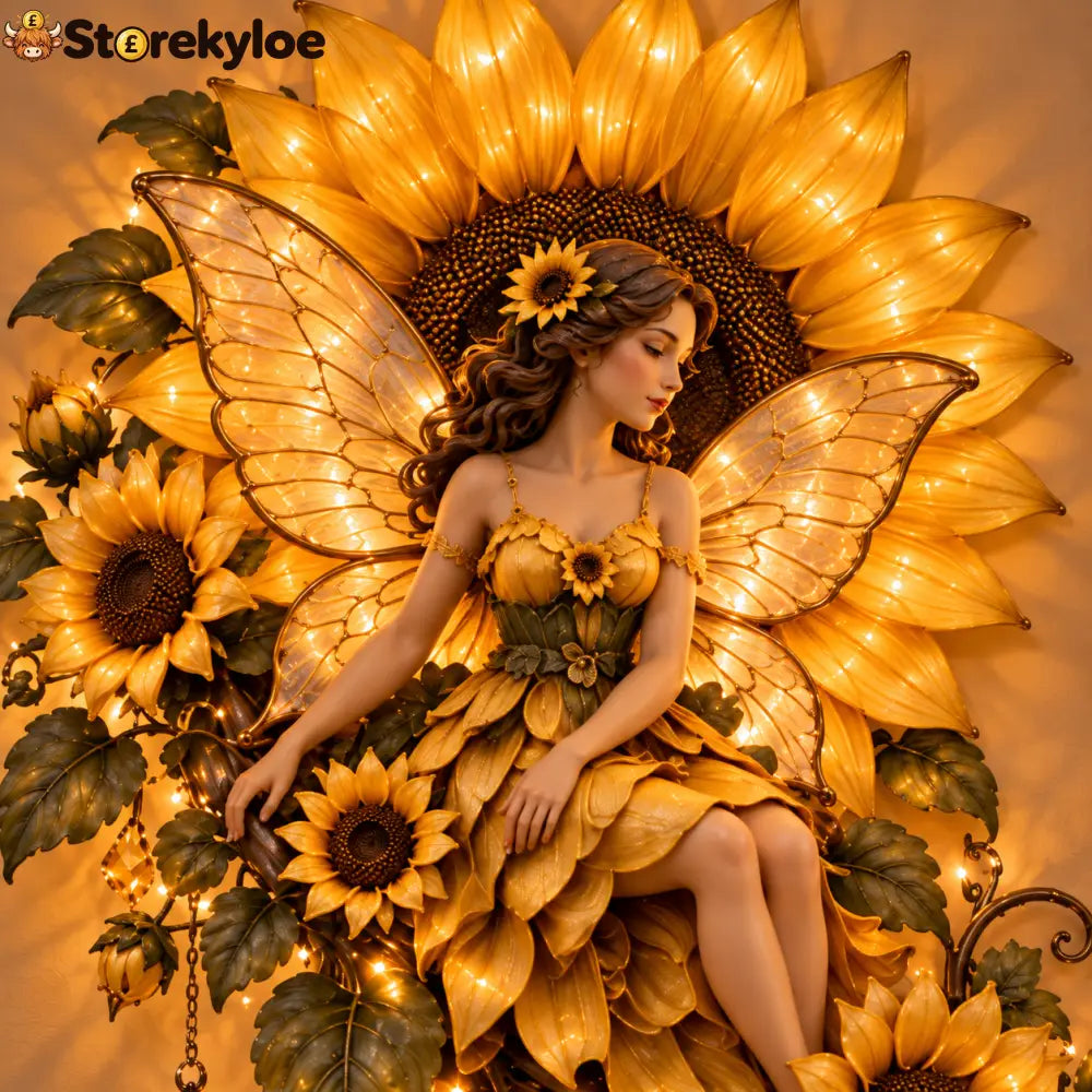 🌹🧚‍♀️Enchanted Flower Fairy Wall Light✨Cascading Floral Decor