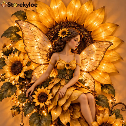 🌹🧚‍♀️Enchanted Flower Fairy Wall Light✨Cascading Floral Decor