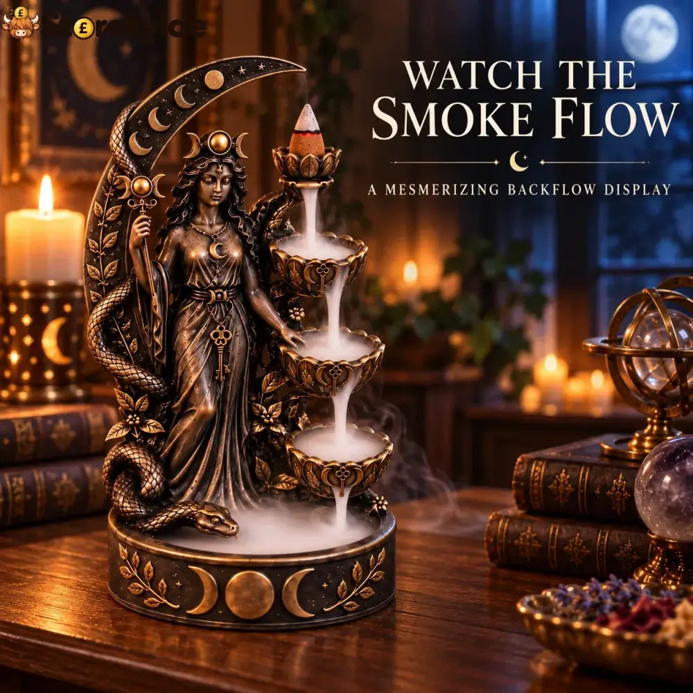 ✨ Enchanted Goddess Backflow Incense Burner – Mystical Home Decor