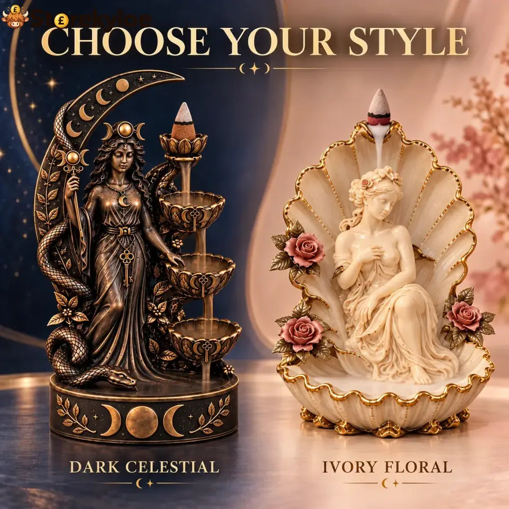 ✨ Enchanted Goddess Backflow Incense Burner – Mystical Home Decor