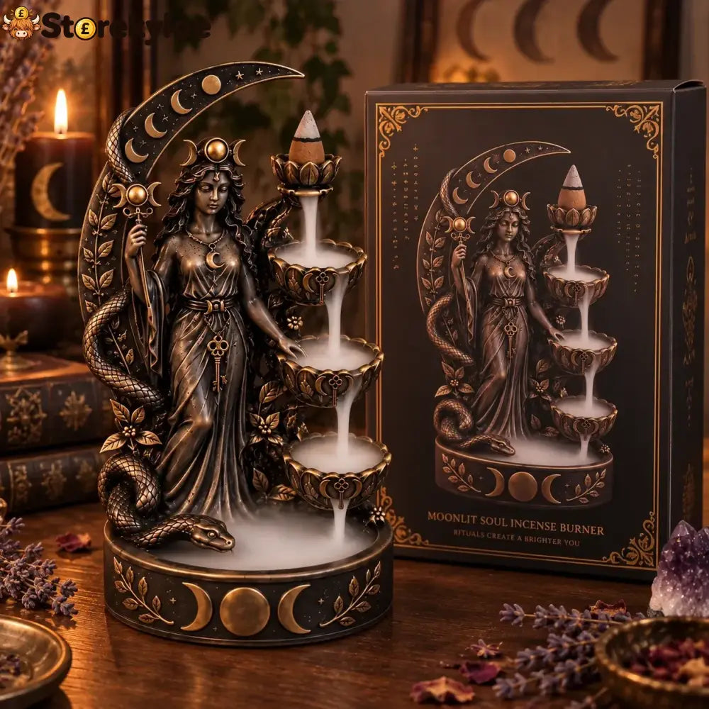 ✨ Enchanted Goddess Backflow Incense Burner – Mystical Home Decor - 🌙 DARK CELESTIAL