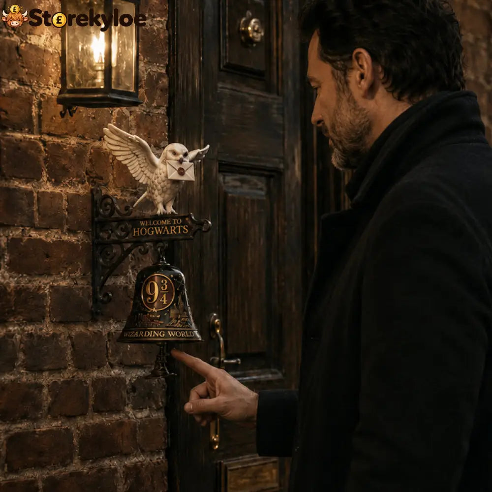 🦉🔔 Enchanted Owl Door Bell, Magical Platform 9¾ Welcome Chime - Houseware & Kitchen