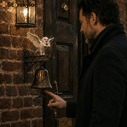 🦉🔔 Enchanted Owl Door Bell, Magical Platform 9¾ Welcome Chime - Houseware & Kitchen