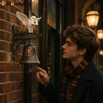 🦉🔔 Enchanted Owl Door Bell, Magical Platform 9¾ Welcome Chime - Houseware & Kitchen
