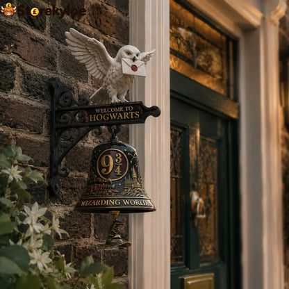 🦉🔔 Enchanted Owl Door Bell, Magical Platform 9¾ Welcome Chime - Houseware & Kitchen