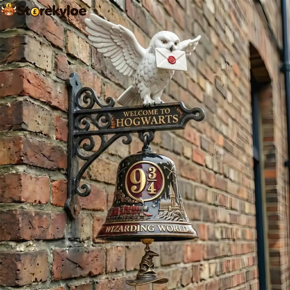 🦉🔔 Enchanted Owl Door Bell, Magical Platform 9¾ Welcome Chime - Houseware & Kitchen