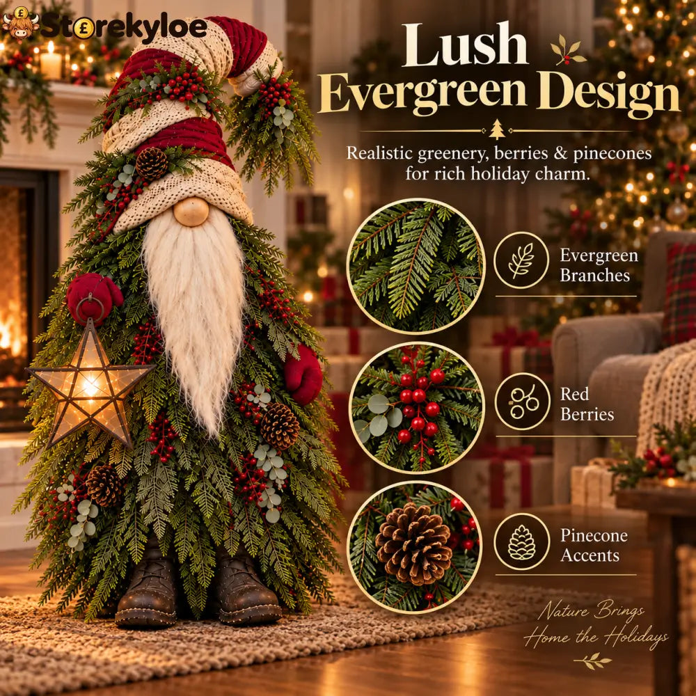 Evergreen Star Gnome™ Lighted Christmas Woodland Decor