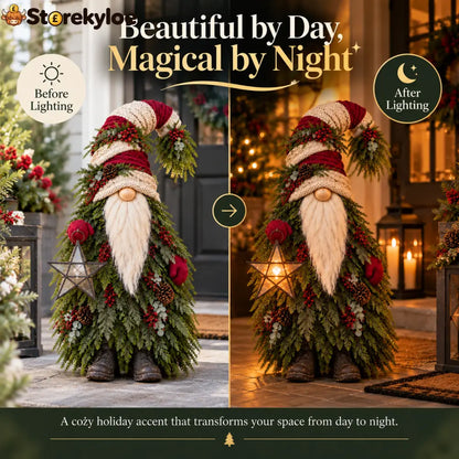 Evergreen Star Gnome™ Lighted Christmas Woodland Decor