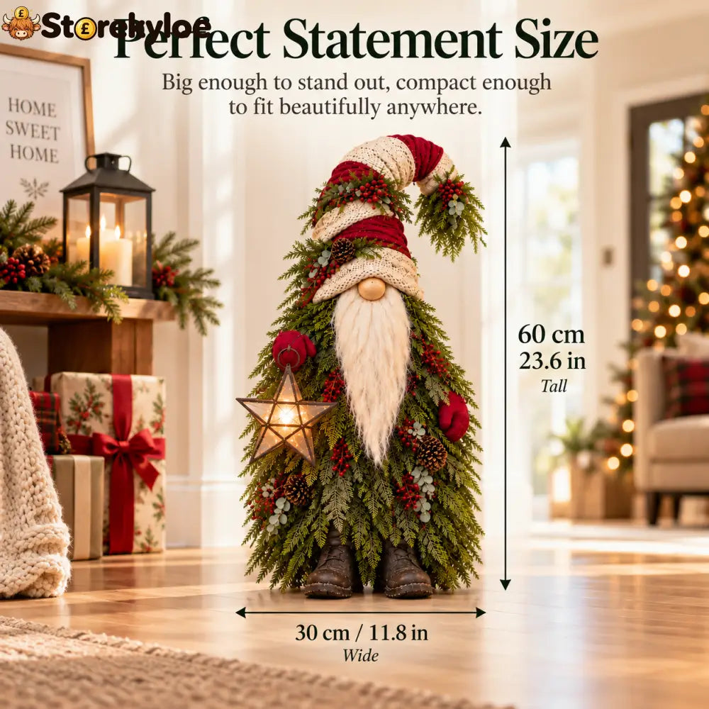 Evergreen Star Gnome™ Lighted Christmas Woodland Decor