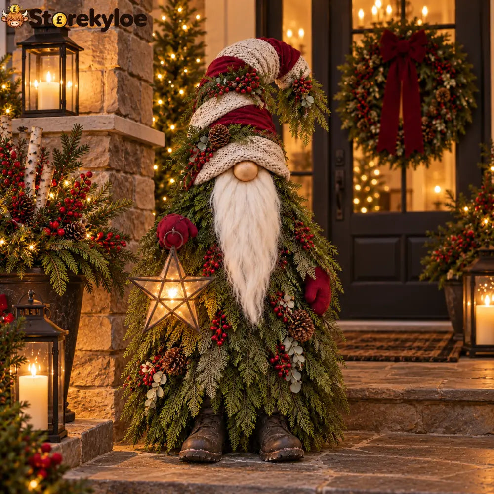Evergreen Star Gnome™ Lighted Christmas Woodland Decor