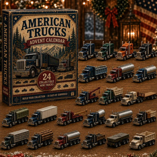 🔥HOT SALE 49% OFF🚚American Trucks Advent Calendar 2026 – 24 Days of Collectible Mini Truck Surprises, Acrylic Charms Blind Box