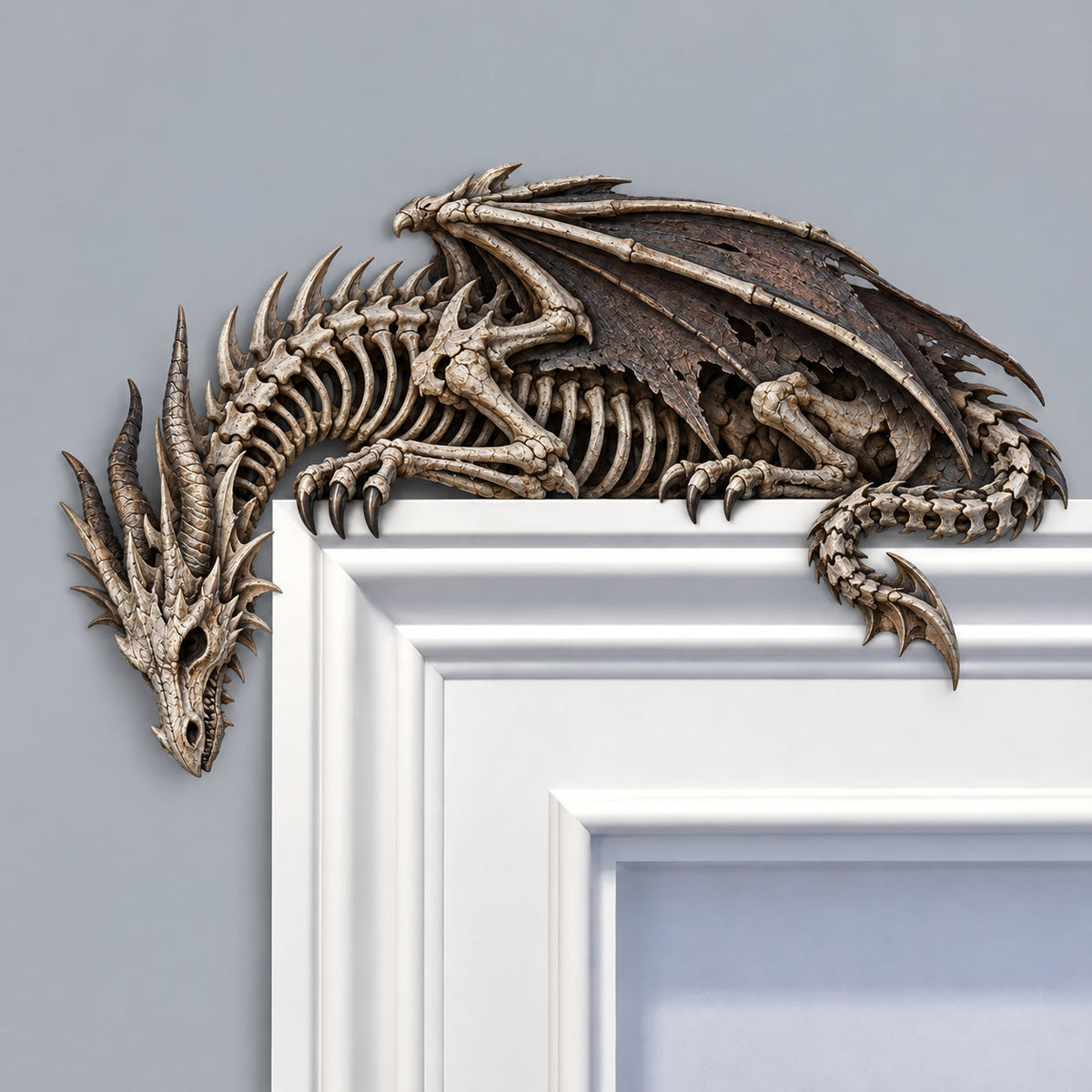 🐉🔥 Sleeping Dragon Door Topper | Medieval Fantasy Dragon Guardian Wall Décor 🏰✨