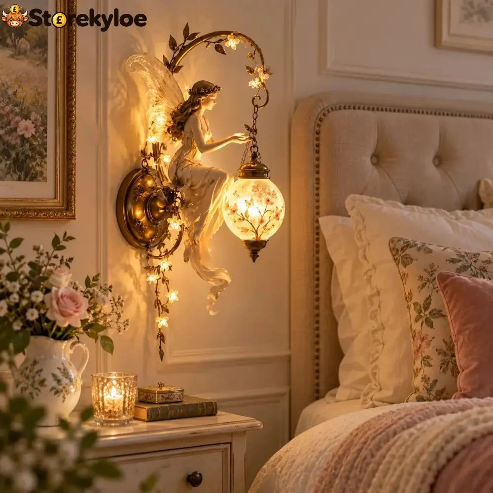 🧚🌸 Fairy Garden Glow Wall Lamp – Whimsical Floral Accent Light for Cozy Spaces