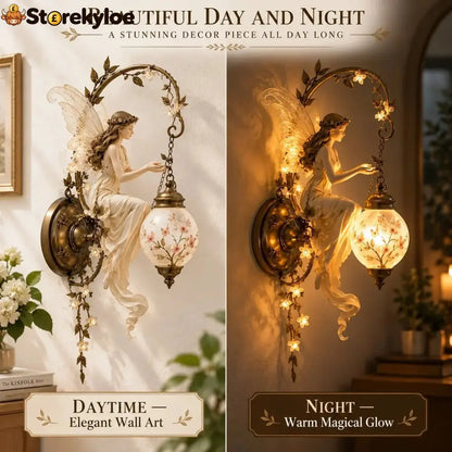 🧚🌸 Fairy Garden Glow Wall Lamp – Whimsical Floral Accent Light for Cozy Spaces