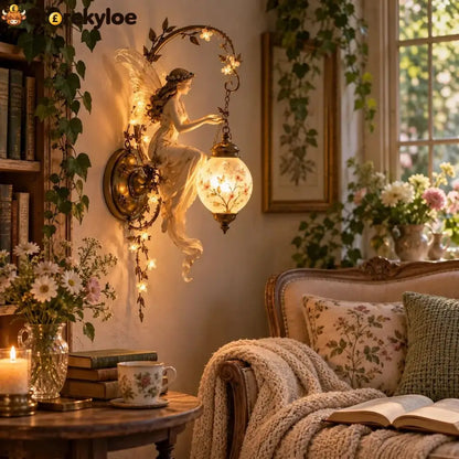 🧚🌸 Fairy Garden Glow Wall Lamp – Whimsical Floral Accent Light for Cozy Spaces
