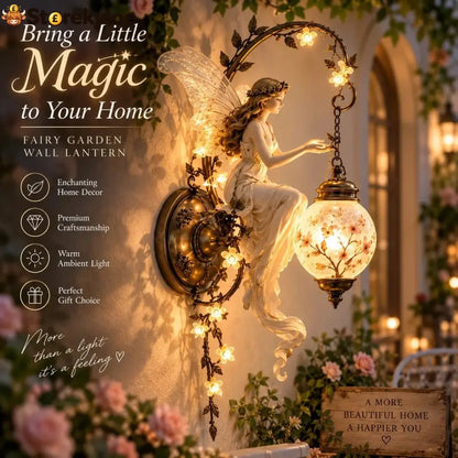 🧚🌸 Fairy Garden Glow Wall Lamp – Whimsical Floral Accent Light for Cozy Spaces