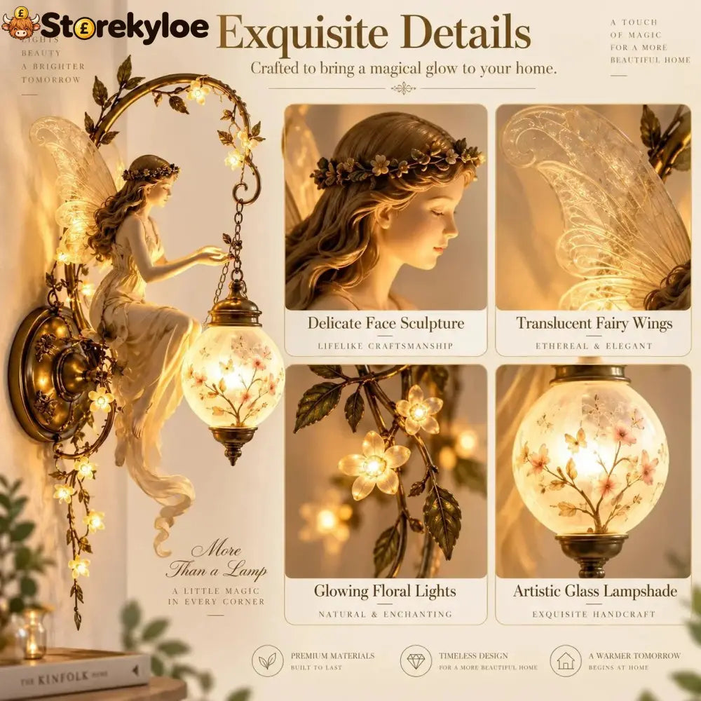 🧚🌸 Fairy Garden Glow Wall Lamp – Whimsical Floral Accent Light for Cozy Spaces