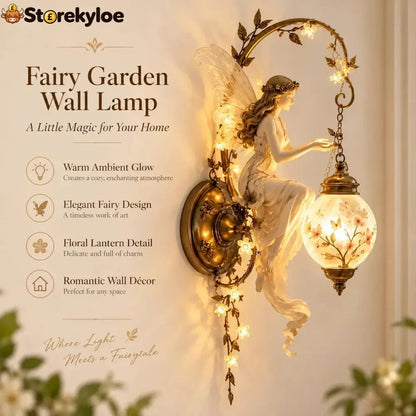 🧚🌸 Fairy Garden Glow Wall Lamp – Whimsical Floral Accent Light for Cozy Spaces