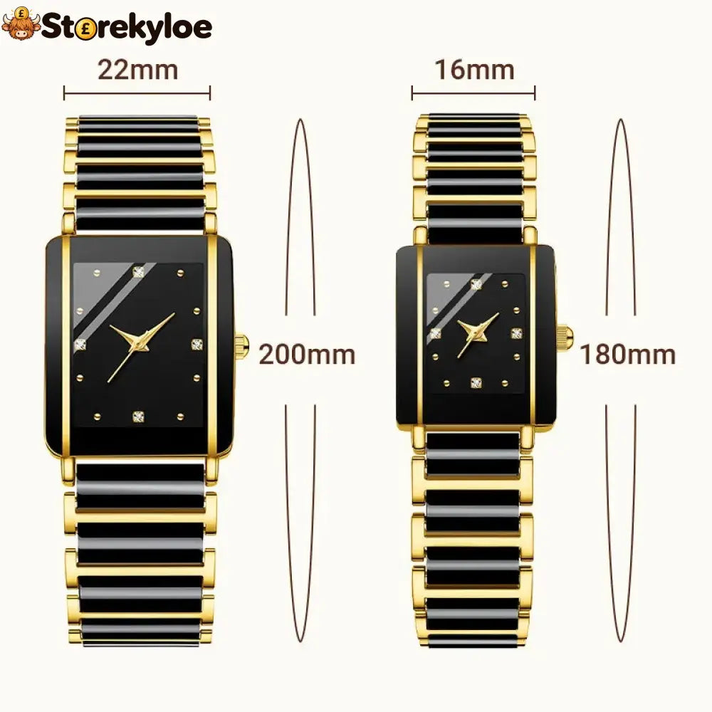 ⌚fashion Ceramic Square Quartz Watch