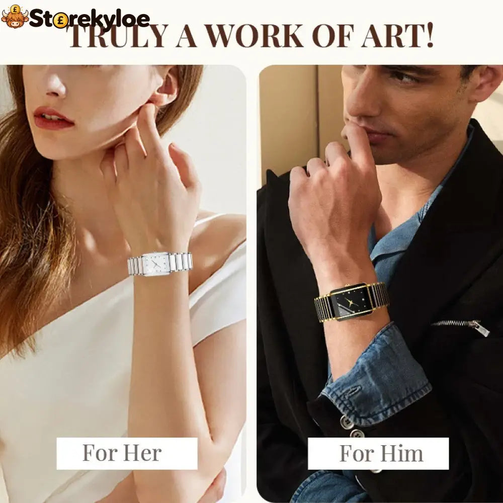 ⌚fashion Ceramic Square Quartz Watch
