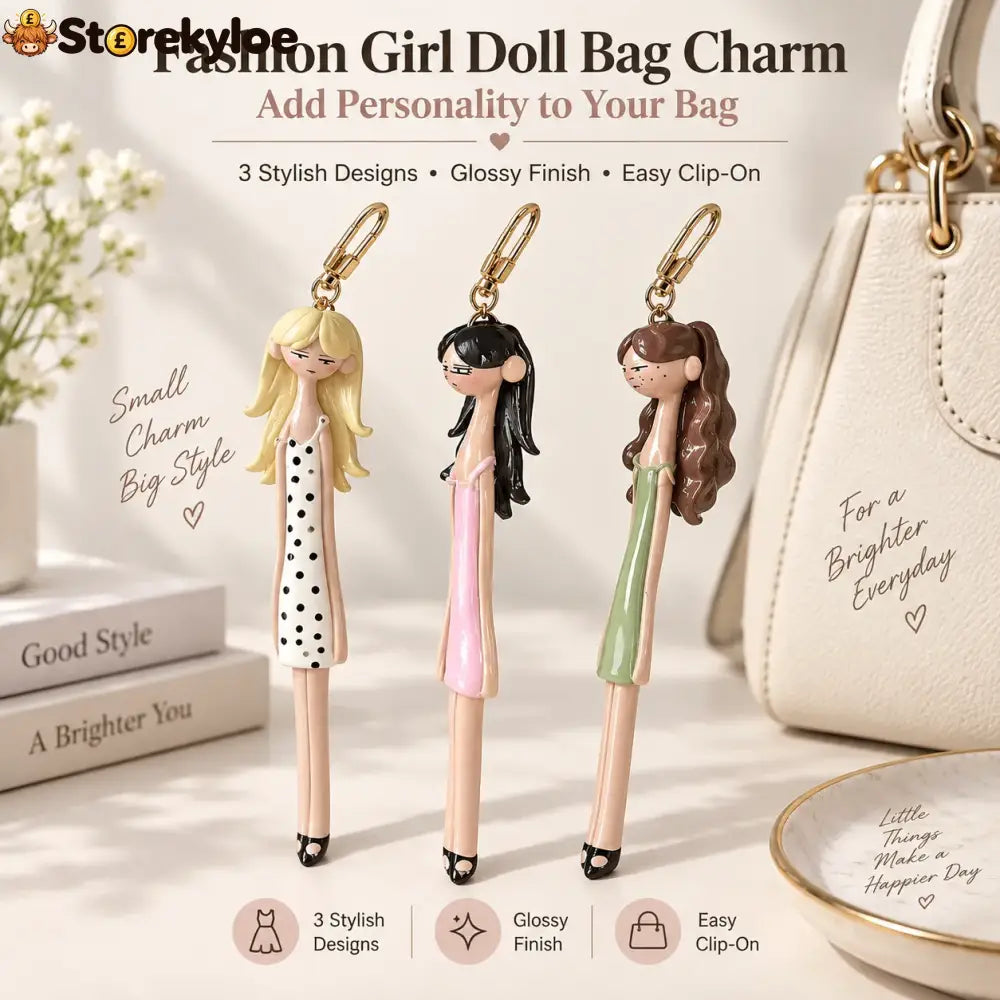 👜✨ Fashion Doll Bag Charms, 3 Stylish Designs to Add Personality to Your Favorite Bag! - ALL
