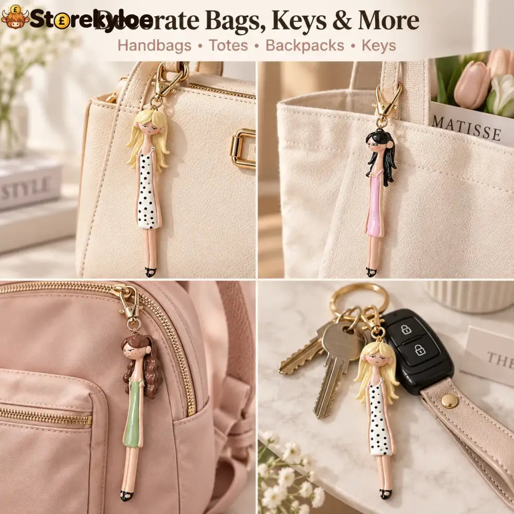 👜✨ Fashion Doll Bag Charms, 3 Stylish Designs to Add Personality to Your Favorite Bag! - ALL