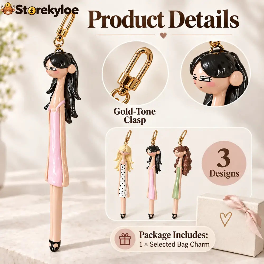 👜✨ Fashion Doll Bag Charms, 3 Stylish Designs to Add Personality to Your Favorite Bag! - ALL