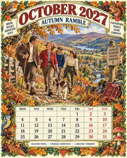 Britain at Play 2027 Wall Calendar – Leisure Days of the Sixties & Seventies ——The games, the days out, and the people who made them special.