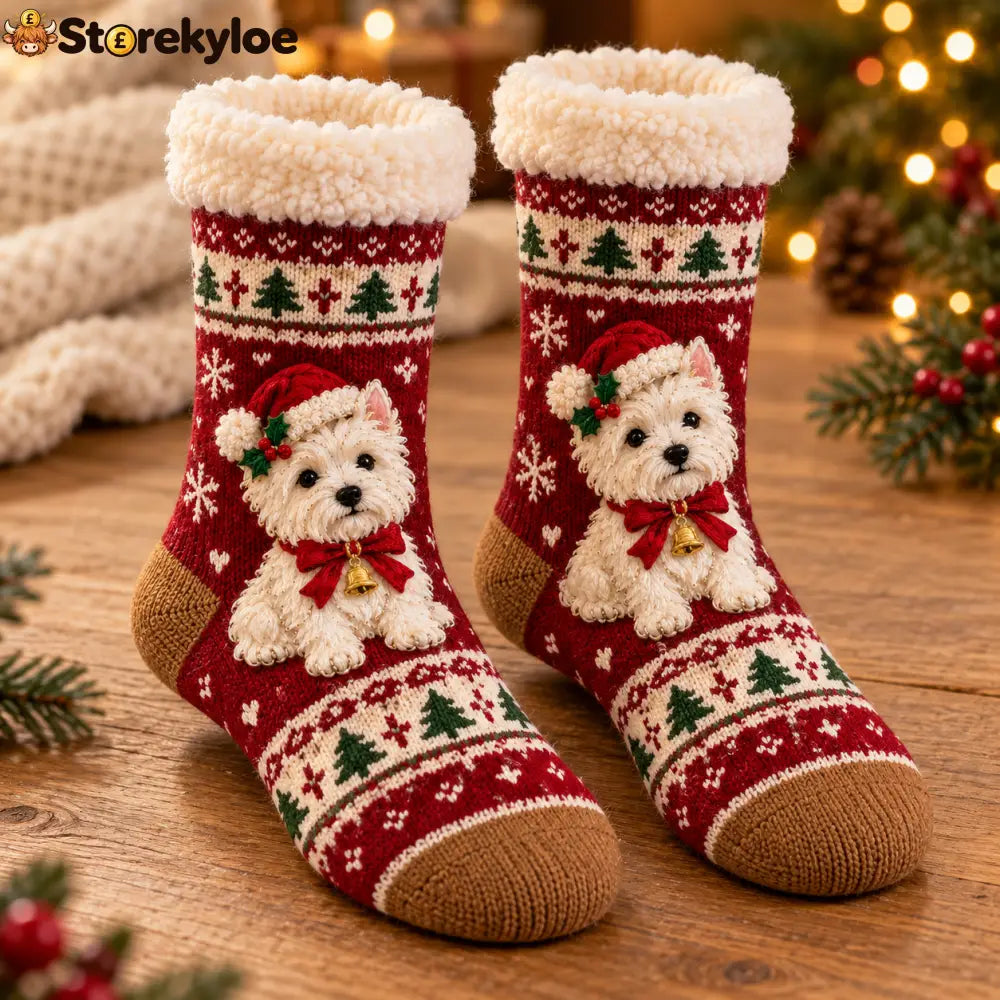 🎄 FESTIVE PUP CHRISTMAS KNITTED SOCKS COLLECTION - B