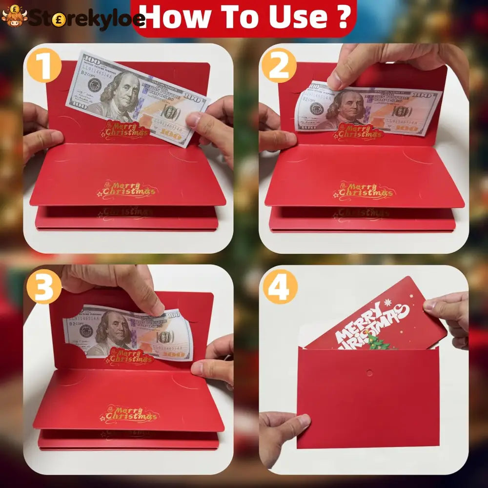 🏆Flash Sale⚡ 50K+ SOLD! Almost Gone-🎅💸Christmas Cash Gift Envelope– A creative way to give cash this Christmas!