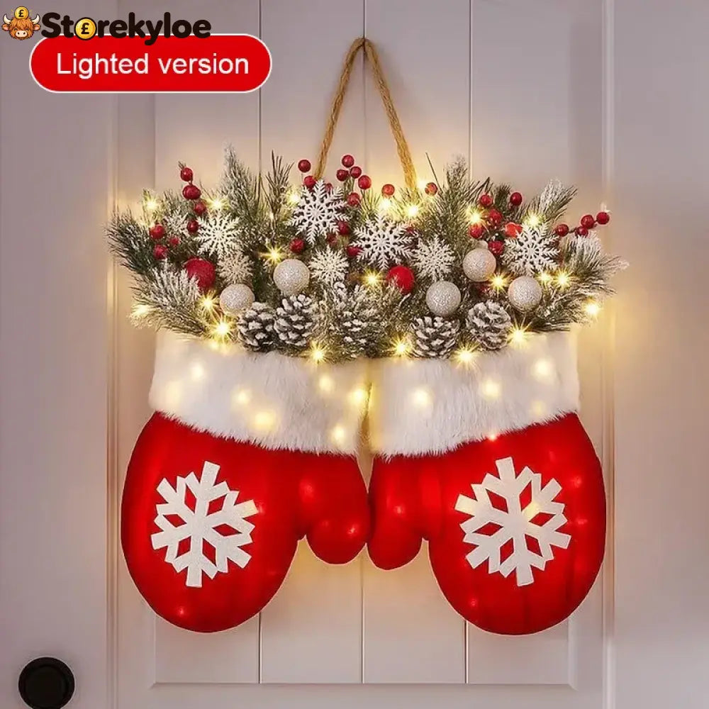 🎅 Flashing Christmas Glove Wreath · Create a warm and cosy Christmas atmosphere