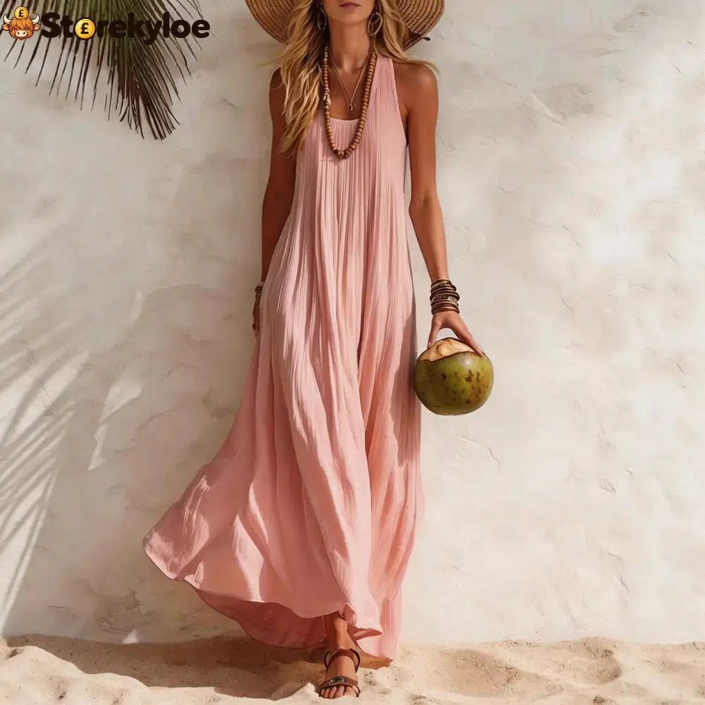 Flowy Halter Maxi Dress