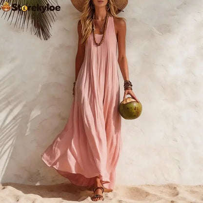 Flowy Halter Maxi Dress