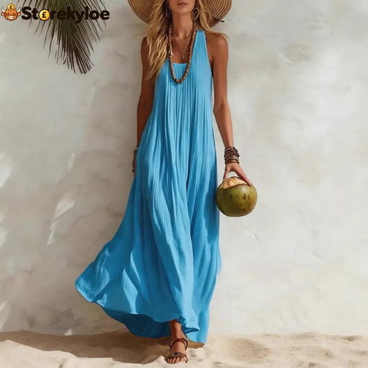 Flowy Halter Maxi Dress