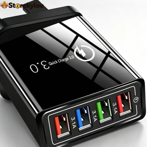 Four-Port Travel Charger for Extended Phone Battery Life